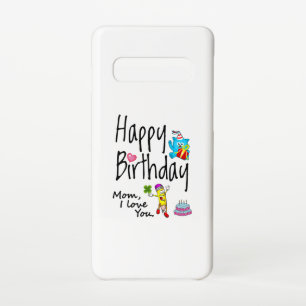 Funda Para Samsung Galaxy S10 Mamá, te amo. Feliz cumpleaños.