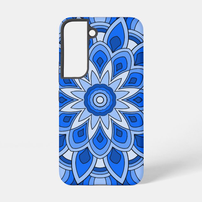 Funda Para Samsung Galaxy Mandala en azul (Reverso )