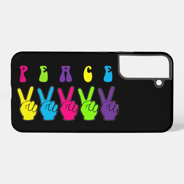 Funda Para Samsung Galaxy Manos de paz pop (Reverso Horizontal)