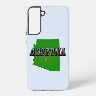 Funda Para Samsung Galaxy S22+ Mapa de Arizona y texto de imagen