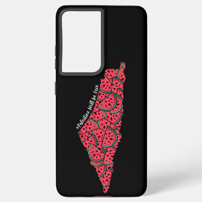 Funda Para Samsung Galaxy Mapa de Palestina lleno de sandías | Palestina lib (Reverso )