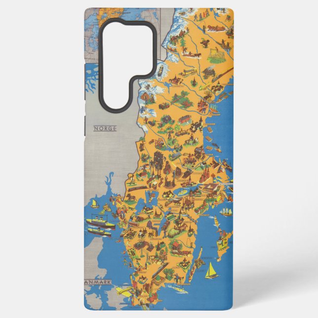 Funda Para Samsung Galaxy Mapa de Suecia (Reverso )