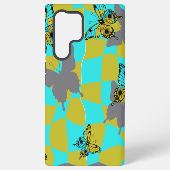 Funda Para Samsung Galaxy Mariposa abstracta colorida (Reverso )