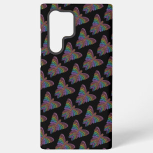 Funda Para Samsung Galaxy S22 Ultra Mariposa Arcoíris (negro) - Funda Samsung