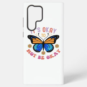 Funda Para Samsung Galaxy S22 Ultra Mariposa Monarca de Conciencia sobre la Salud Ment
