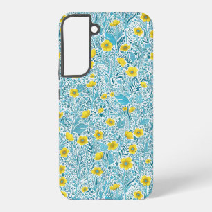Funda Para Samsung Galaxy S22+ Mariposas, amarillas, azules y blancas
