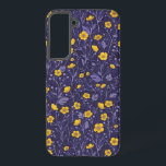 Funda Para Samsung Galaxy S22  Mariposas, amarillas y violetas<br><div class="desc">Patrón pintado a mano con zorros y mariposas</div>