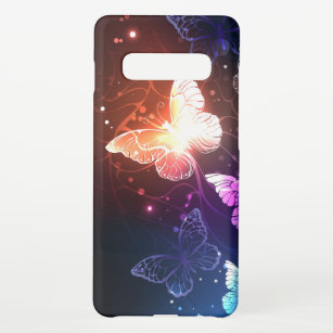 Funda Para Samsung Galaxy S10+ Mariposas nocturnas brillantes
