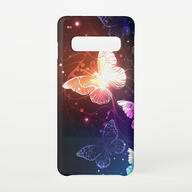 Funda Para Samsung Galaxy Mariposas nocturnas brillantes (Reverso)