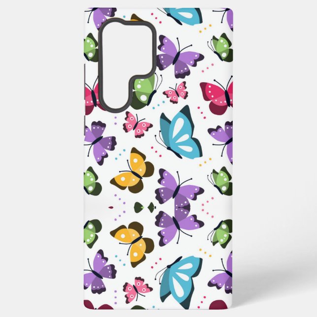 Funda Para Samsung Galaxy Mariposas voladoras de colores (Reverso )