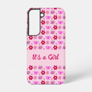 Funda Para Samsung Galaxy S22 Mariposas y Flores Personalizadas para Bebé Niña R