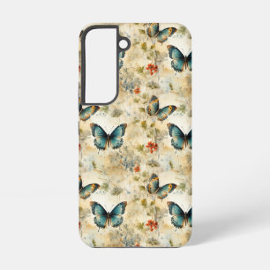Funda Para Samsung Galaxy S22 Mariposas y Flores Vintage Coloridas (11)