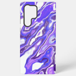 Funda Para Samsung Galaxy S22 Ultra Mármol abstracto colorido violeta púrpura amatista