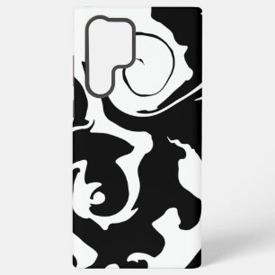 Funda Para Samsung Galaxy S22 Ultra Mármol negro y blanco moderno con remolino