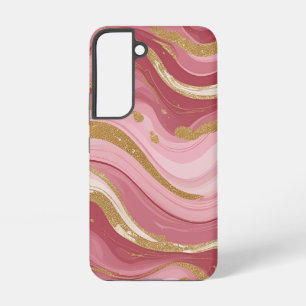 Funda Para Samsung Galaxy S22 Mármol rosa de lujo