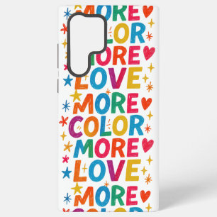 Funda Para Samsung Galaxy S22 Ultra Más Color Más Amor Tipografía Divertida Arcoíris D