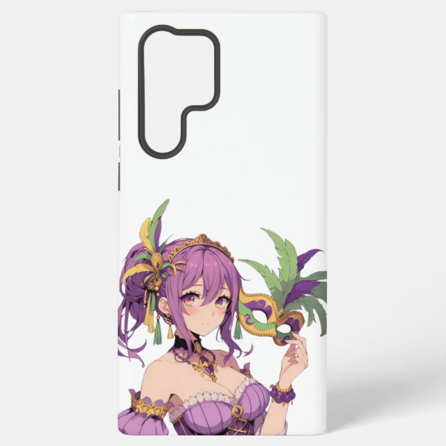 Funda Para Samsung Galaxy Máscara Anime Mardi Gras (Reverso )