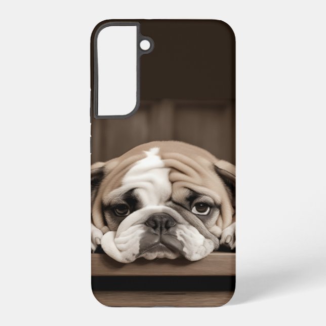 Funda Para Samsung Galaxy Mascota de perro triste y deprimido divertido anim (Reverso )