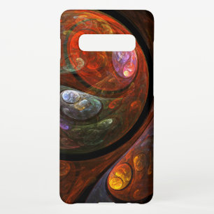 Funda Para Samsung Galaxy S10+ Materia de arte de resumen de conexión fluida