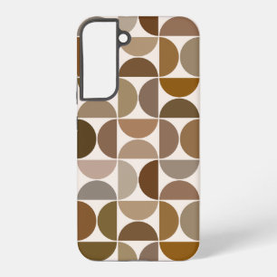 Funda Para Samsung Galaxy S22+ MCM Semicircles Browns+Cream Big Pattern