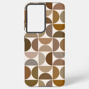 Funda Para Samsung Galaxy S21+ MCM Semicircles Browns+Cream Big Pattern