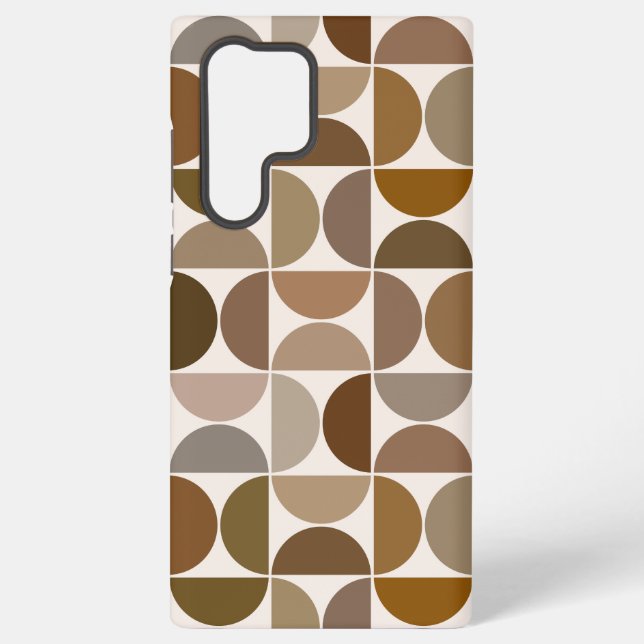 Funda Para Samsung Galaxy MCM Semicircles Browns+Cream Big Pattern (Reverso )