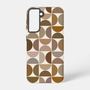 Funda Para Samsung Galaxy S21 MCM Semicircles Browns+Cream Big Pattern