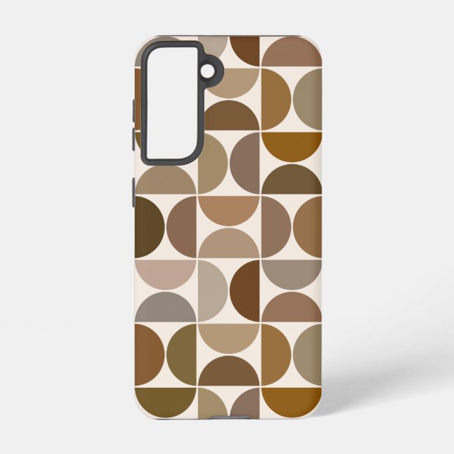 Funda Para Samsung Galaxy MCM Semicircles Browns+Cream Big Pattern (Reverso )