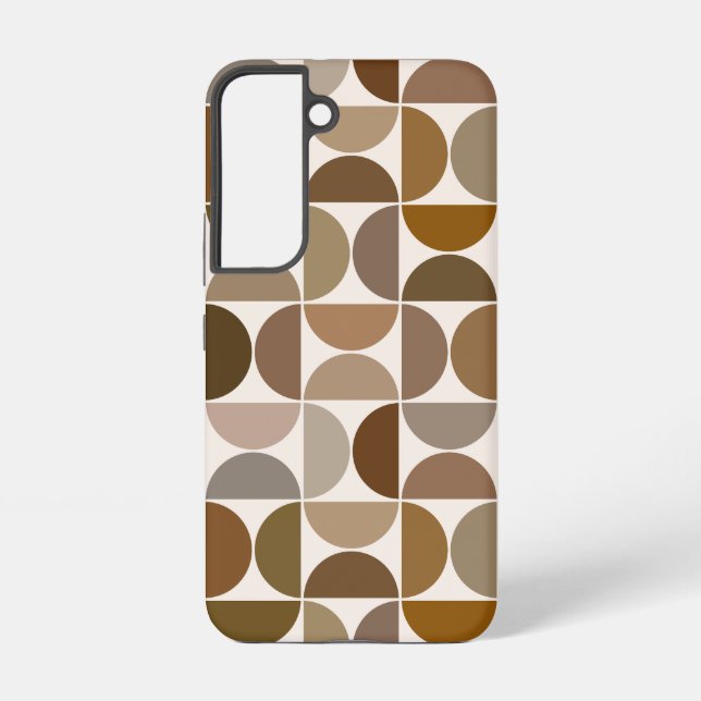 Funda Para Samsung Galaxy MCM Semicircles Browns+Cream Big Pattern (Reverso )
