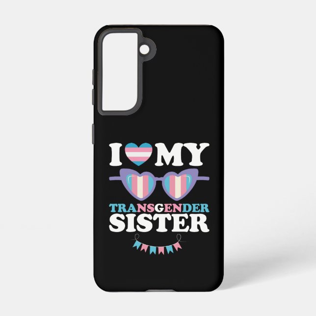 Funda Para Samsung Galaxy Me encanta mi familia hermana transgénero Trans LG (Reverso )