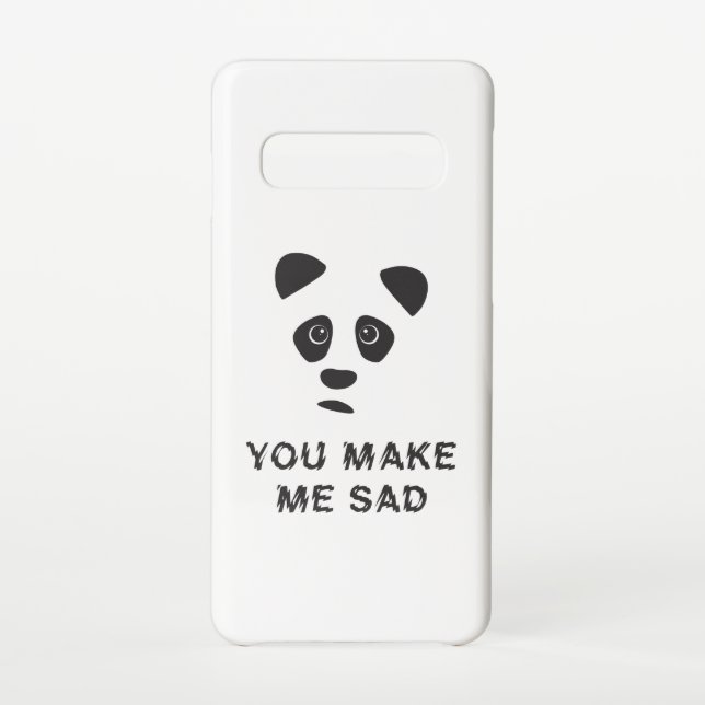 Funda Para Samsung Galaxy Me pones triste. Triste panda. (Reverso)