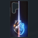 Funda Para Samsung Galaxy S22 Ultra Mechanical Heart Blueprint<br><div class="desc">A stunning 3D-rendered mechanical heart,  vertically bisected to reveal intricate internal gears and glowing technical blueprints. Designed with our signature "Bottom-Lock" layout,  the artwork is positioned to ensure the subject remains fully visible and unobstructed by modern camera clusters. A perfect fusion of science and art.</div>