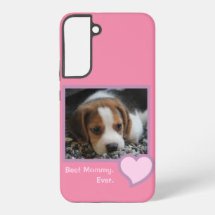 Funda Para Samsung Galaxy S22+ Mejor Mamá de Perro de Todos los Tiempos Texto Ros