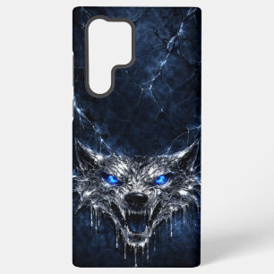 Funda Para Samsung Galaxy S22 Ultra Mercurio Lobo Ojos de Zafiro Azul Glacial