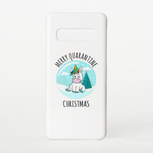 Funda Para Samsung Galaxy S10 Merry Quarantine Navidades Unicorn