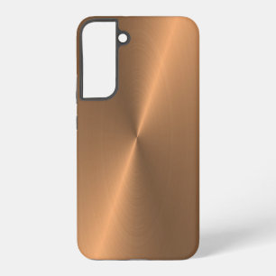 Funda Para Samsung Galaxy S22+ Metal falso brillante de bronce