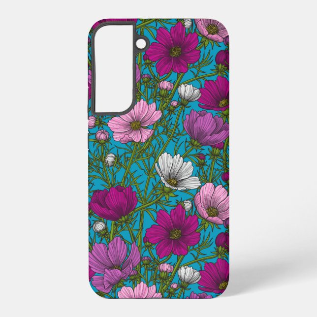 Funda Para Samsung Galaxy Mezcla de cosmos en azul (Reverso )