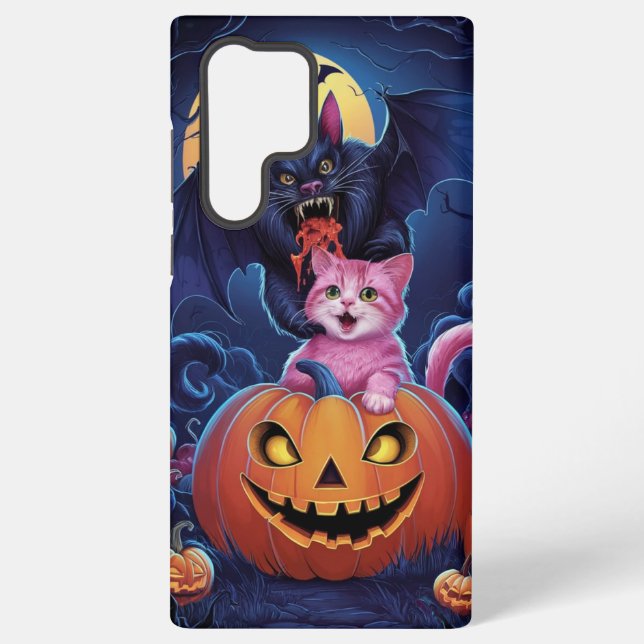 Funda Para Samsung Galaxy ¡Mi linda gatita con el Vampire Bat en el funda! (Reverso )