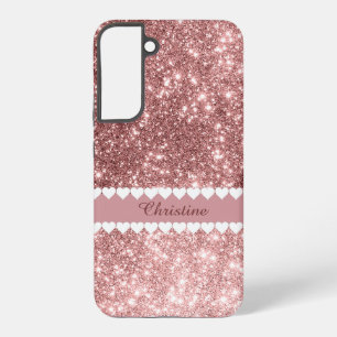 Funda Para Samsung Galaxy S22+ Mi nombre en rosa dorado