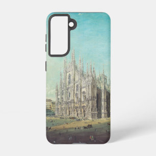 Funda Para Samsung Galaxy S21 Milán Piazza del Duomo años 1850 por Carlo Bossoli