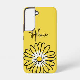 Funda Para Samsung Galaxy S22 Minimalista Moderna Elegante Flor de margarita y t