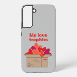 Funda Para Samsung Galaxy S22+ Mis trofeos de amor en la caja llena de corazones