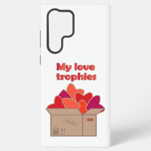 Funda Para Samsung Galaxy S22 Ultra Mis trofeos de amor en la caja llena de corazones