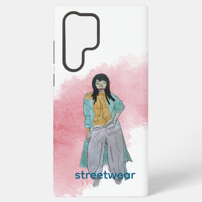 Funda Para Samsung Galaxy Moda asiática en ropa urbana (Reverso )