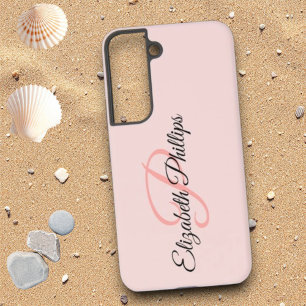 Funda Para Samsung Galaxy S22 Moda Girly Misty Rosa Monograma