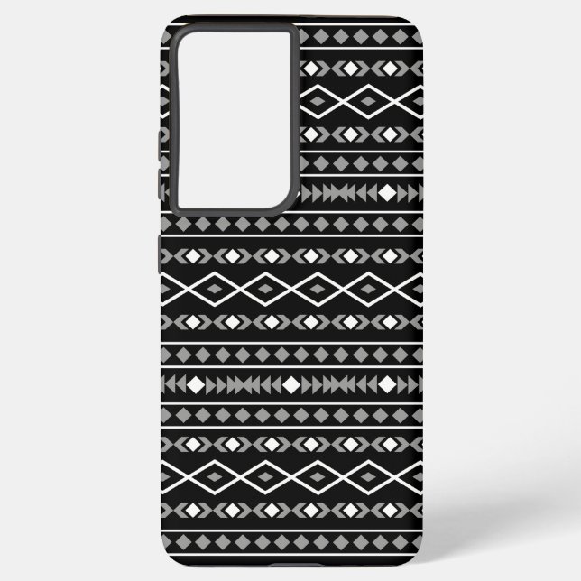 Funda Para Samsung Galaxy Modalidades aztecas Patrón Blanco gris (Reverso )