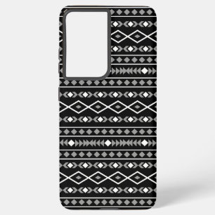 Funda Para Samsung Galaxy S21+ Modalidades aztecas Patrón negro gris blanco