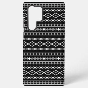 Funda Para Samsung Galaxy S22 Ultra Modalidades aztecas Patrón negro gris blanco