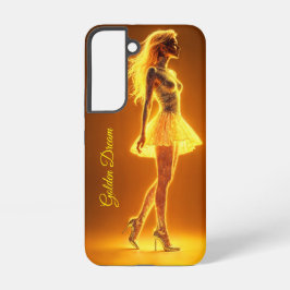 Funda Para Samsung Galaxy S22 Modelo de fantasía radiante luminoso dorado respla