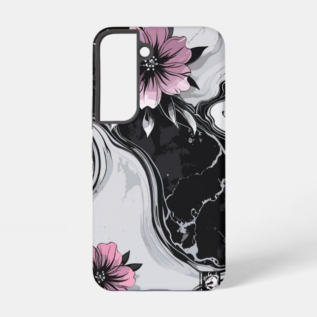 Funda Para Samsung Galaxy Modern Flowers Marble (Reverso )